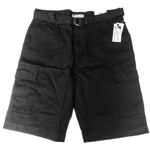 Blu Rock Other - Blu Rock Premium Clothing Belted Cargo Shorts Mens Size 36 Black MGS-8500